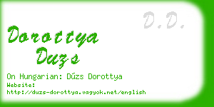 dorottya duzs business card
